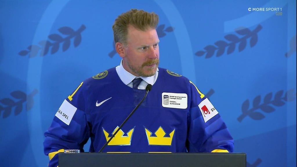 Daniel Alfredsson Hall of Fameen Tanskan MM-kisoissa.