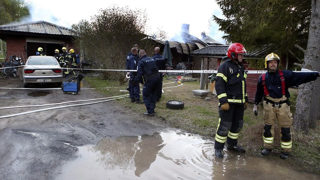 Lehtikuva paritalo paloi Oulussa 2018 22.5.