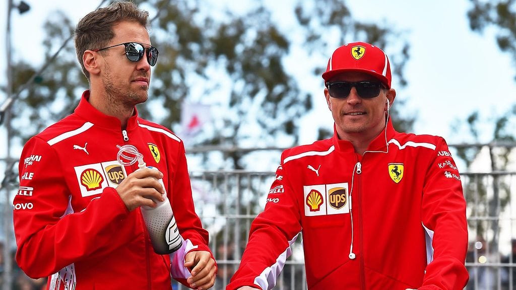 Sebastian Vettel ja Kimi Räikkönen