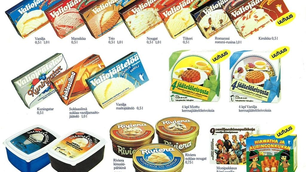 valiojäätelöpakkaukset