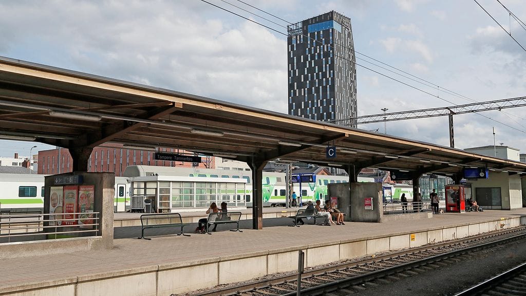 Tampereen juna-asema.