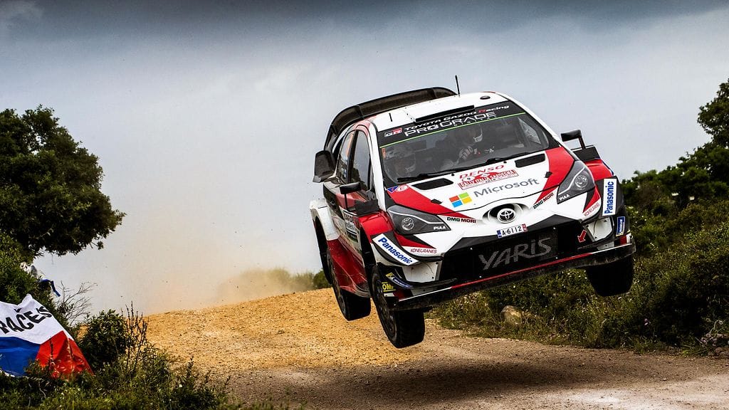 Toyotan Esapekka Lappi on tällä hetkellä Sardinian MM-rallissa neljäntenä.