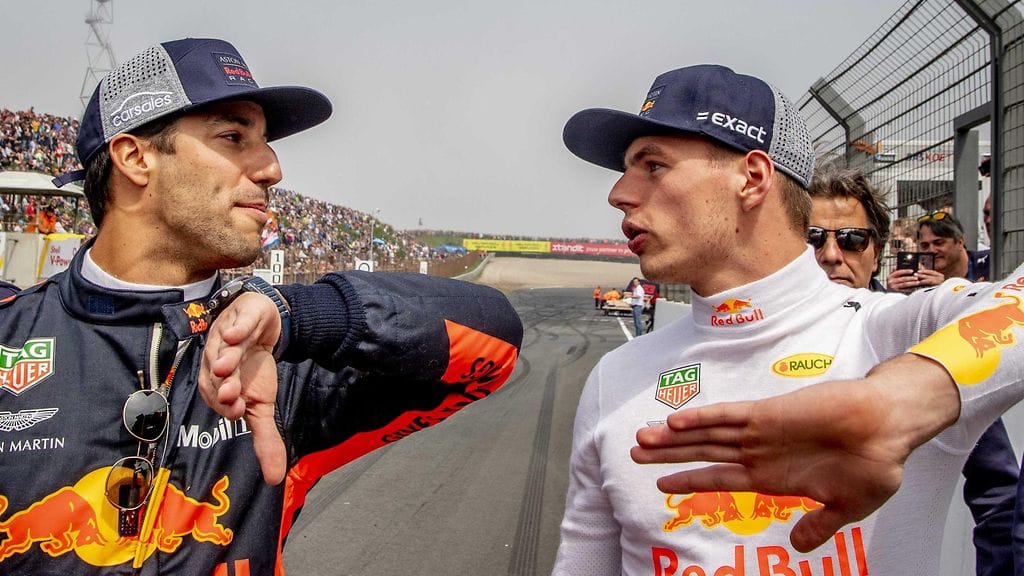 Daniel Ricciardo ja Max Verstappen