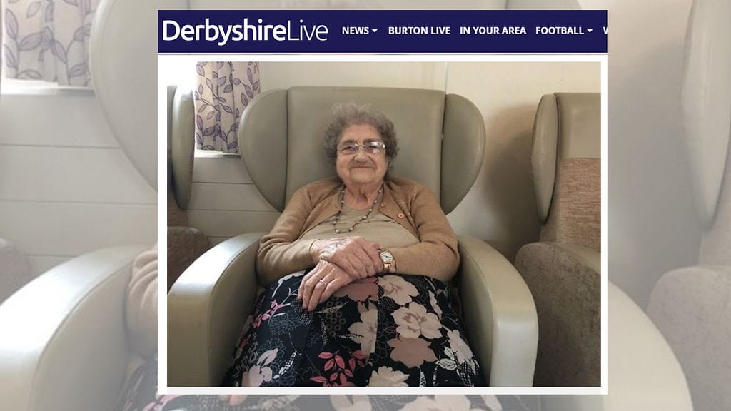 103-vuotispäiväänsä juhliva Doris haluaisi edelleen käydä bingossa ja löytää nuoremman miesseuralaisen. Kuvan lähde derbytelegraph.co.uk