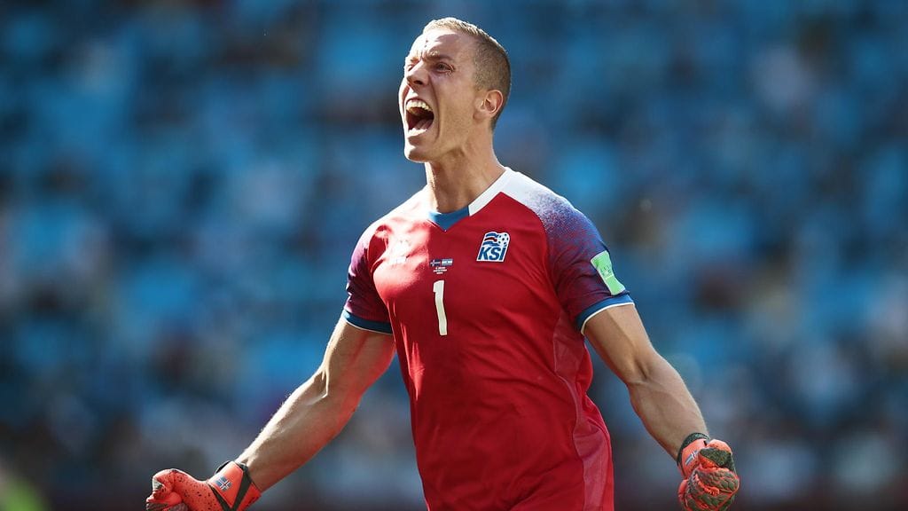 Islannin Hannes Halldorsson.