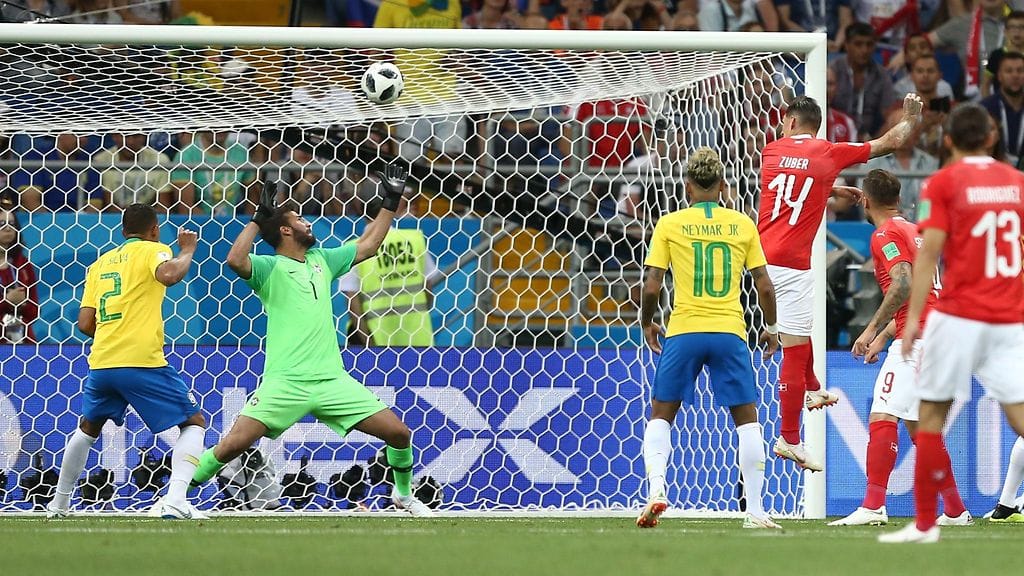 Jalkapallon MM-kisoissa Steven Zuber täräytti Sveitsille 1-1-tasoitusmaalin sunnuntain ottelussa Brasiliaa vastaan.