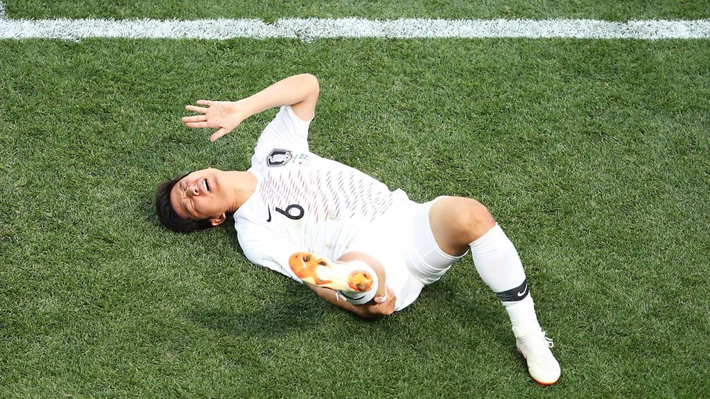 Park Joo-ho loukkaantui Ruotsi-ottelussa.