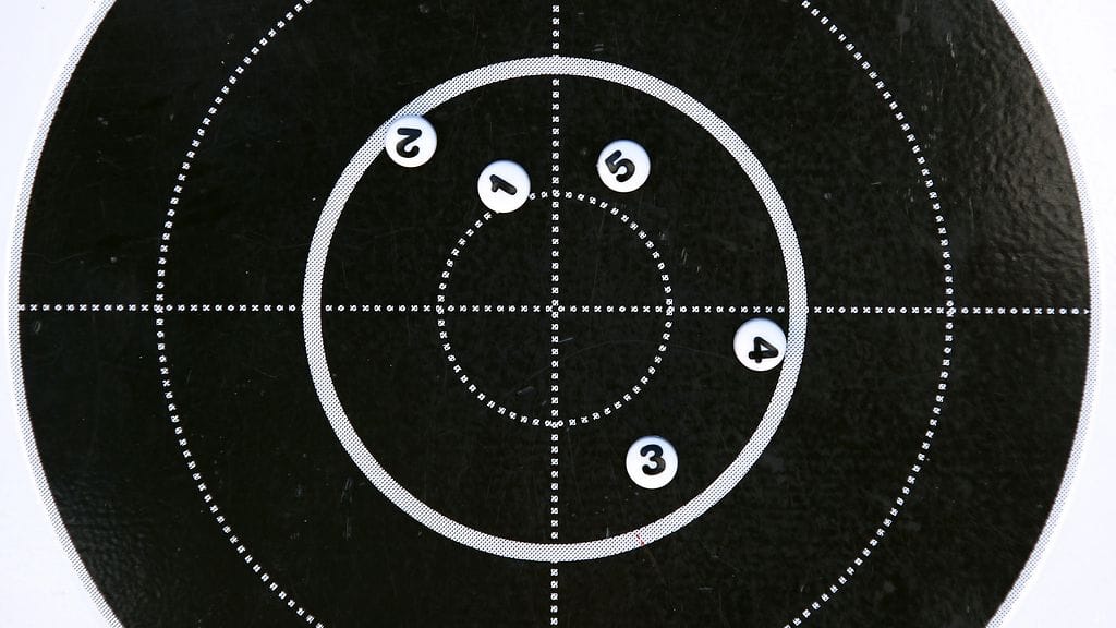 Ampumahiihdon maalitaulu.