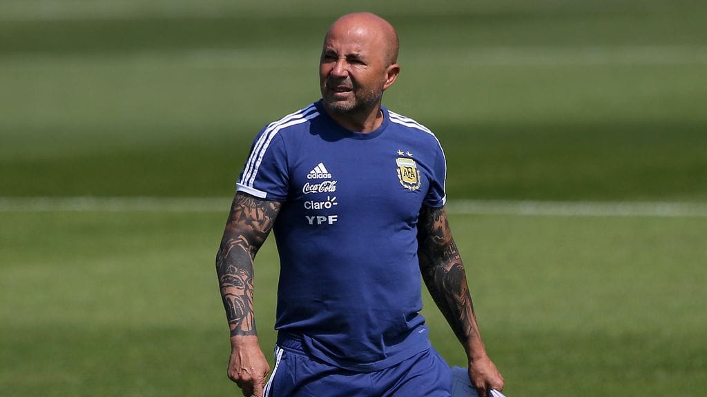 Argentiinan päävalmentaja Jorge Sampaoli.