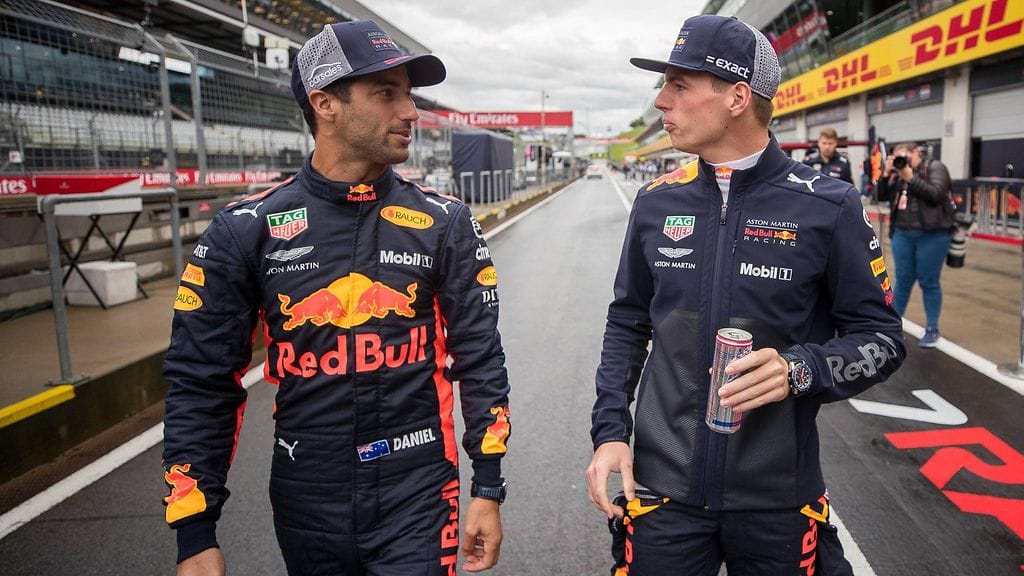 Daniel Ricciardo ja Max Verstappen
