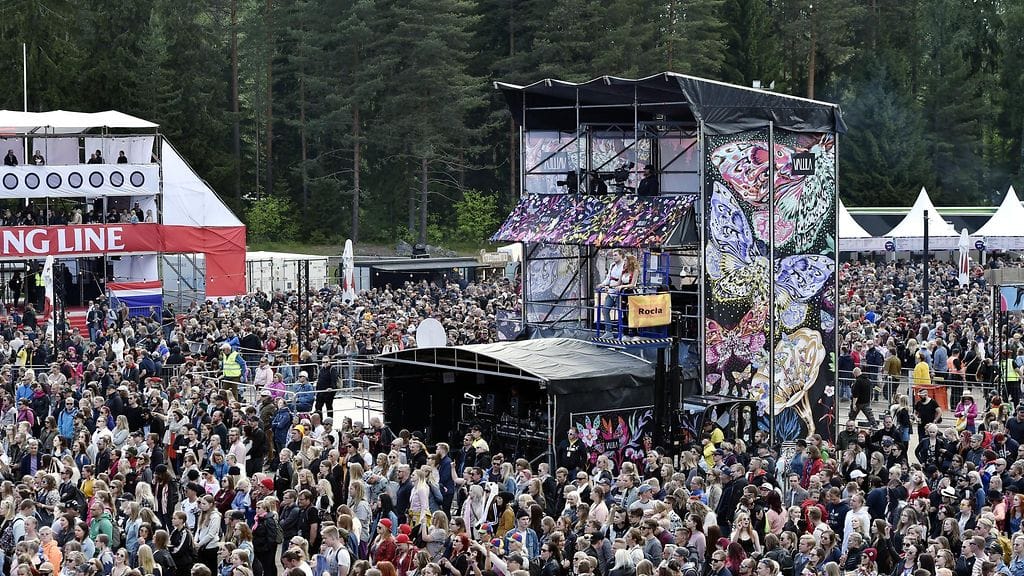 Yleisöä 40. kertaa järjestetyllä Provinssi-festivaalilla Seinäjoen Törnävänsaarella 30. kesäkuuta 2018.