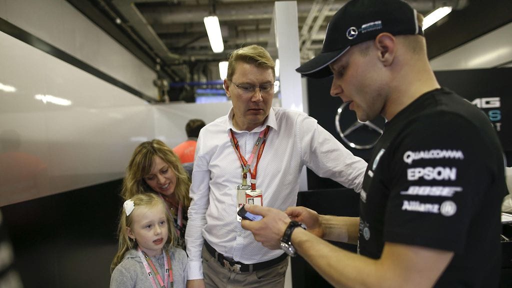 Mika Häkkinen ja Valtteri Bottas