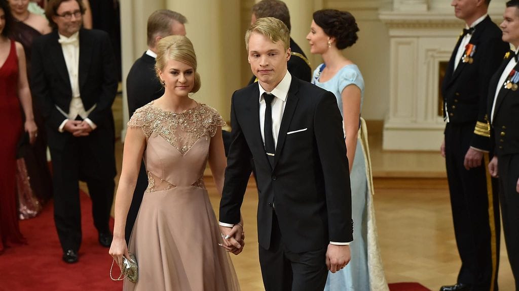 Iivo Niskanen ja Saana Kemppainen Linnan juhlissa vuonna 2014.