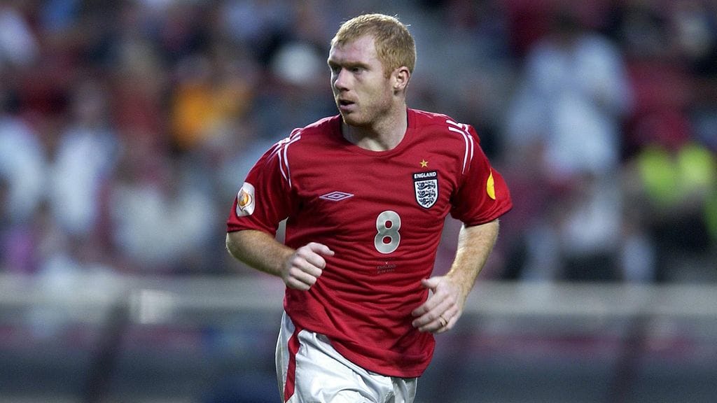 Paul Scholes pelasi Englannin paidassa 1997-2004.