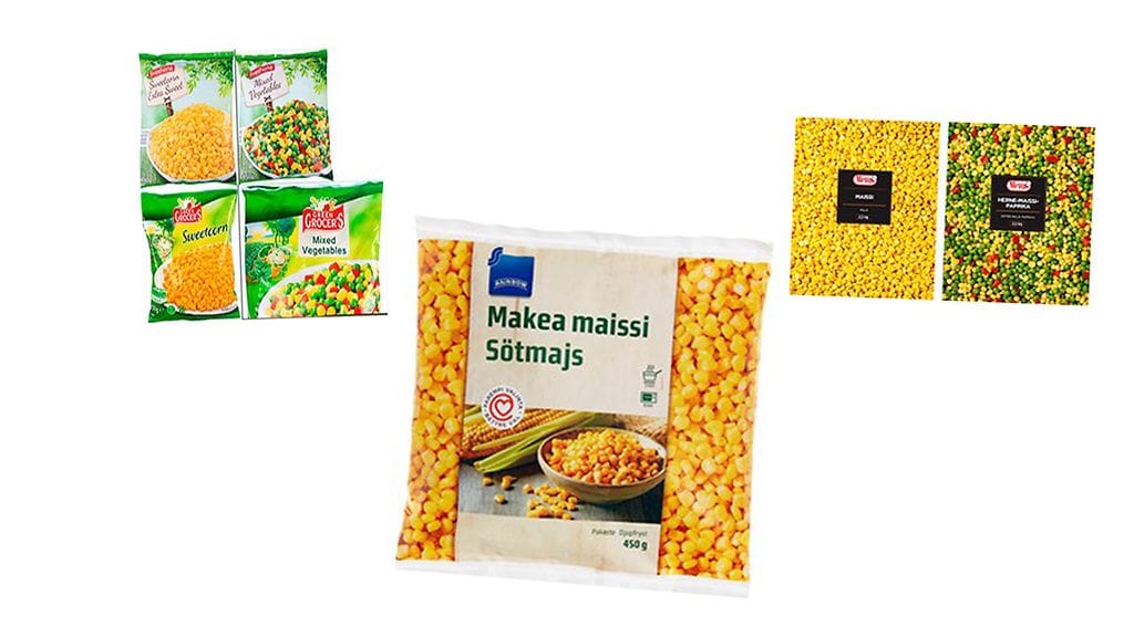 Takaisinveto koskee pakastevihanneksia.