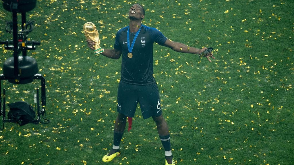 Paul Pogba voitti MM-kultaa Venäjän kisoissa.