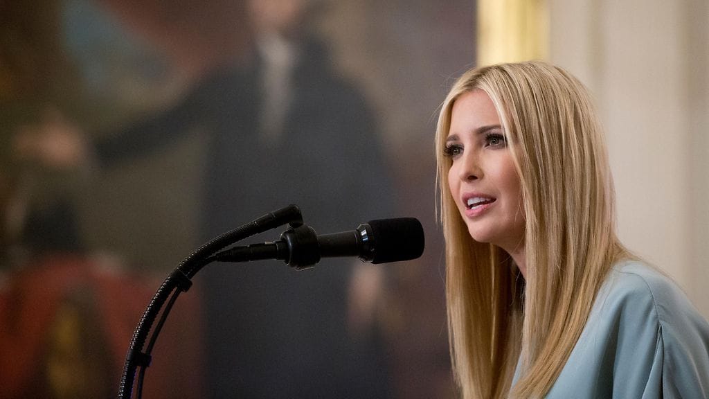 Ivanka Trump työskentelee tällä hetkellä palkattomana neuvonantajana Valkoisessa talossa.