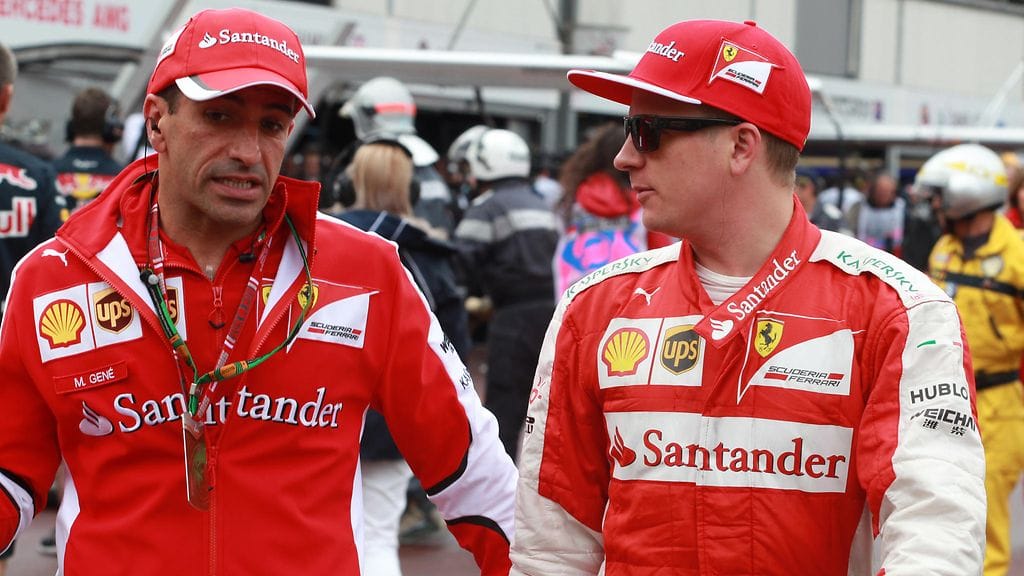 Marc Gene ja Kimi Räikkönen Monacossa vuonna 2015.