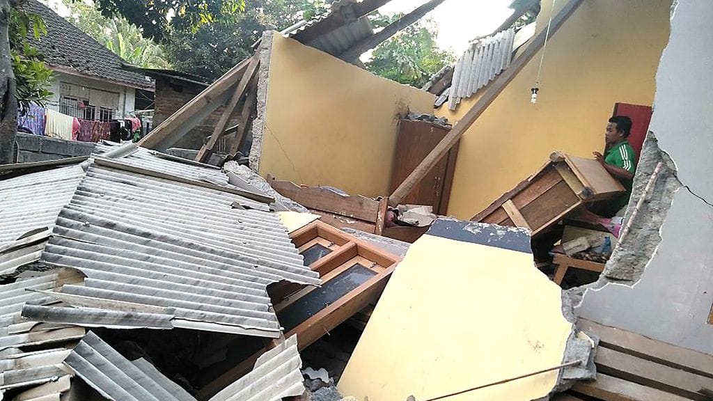 Järistystuhoja Lombokin saarella