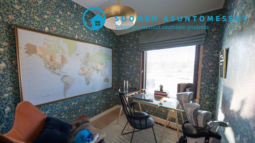 Kun arki alkaa loman jälkeen, haaveissa on toimiva ja kaunis työhuone. Sellaisiakin on esillä Porin Asuntomessuilla.