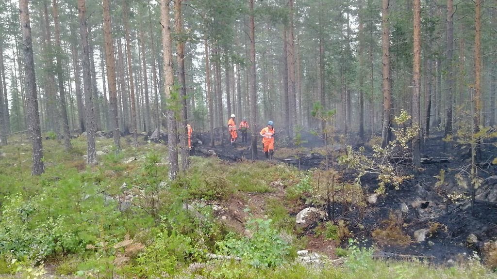 Arkistokuva Ruotsin maastopalosta viime kesältä.