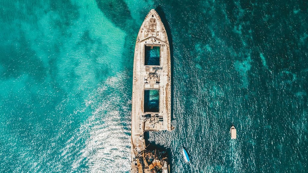 Bermudan kolmion väitetään koituneen monen aluksen tuhoksi. Kuvituskuva.