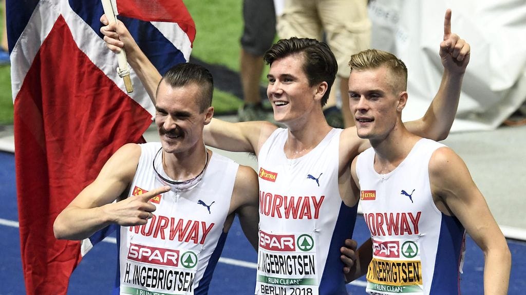 Henrik, Jakob ja Filip Ingebrigtsen.