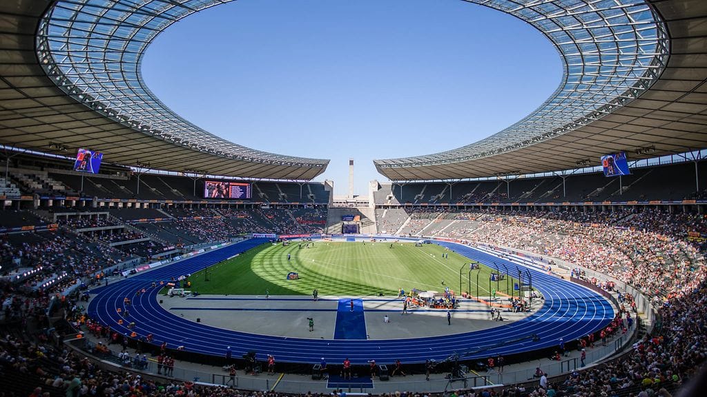 Yleisurheilun EM-kisat käytiin Berliinin Olympiastadionilla.