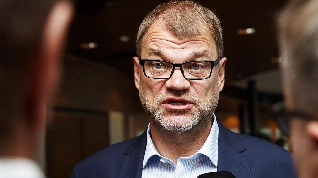Pääministeri Juha Sipilä keskustan ministeriryhmän kesäkokouksessa Lappeenrannassa 14. elokuuta 2018.