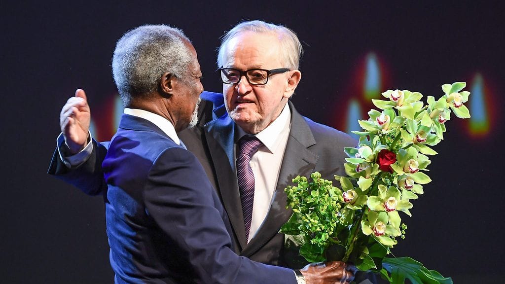 Kofi Annan ja Martti Ahtisaari vuonna 2017.