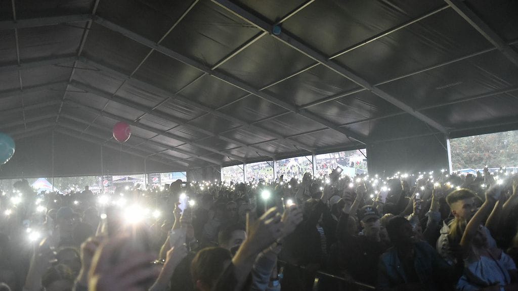 Blockfestin yleisöä Tampereella vuonna 2017.