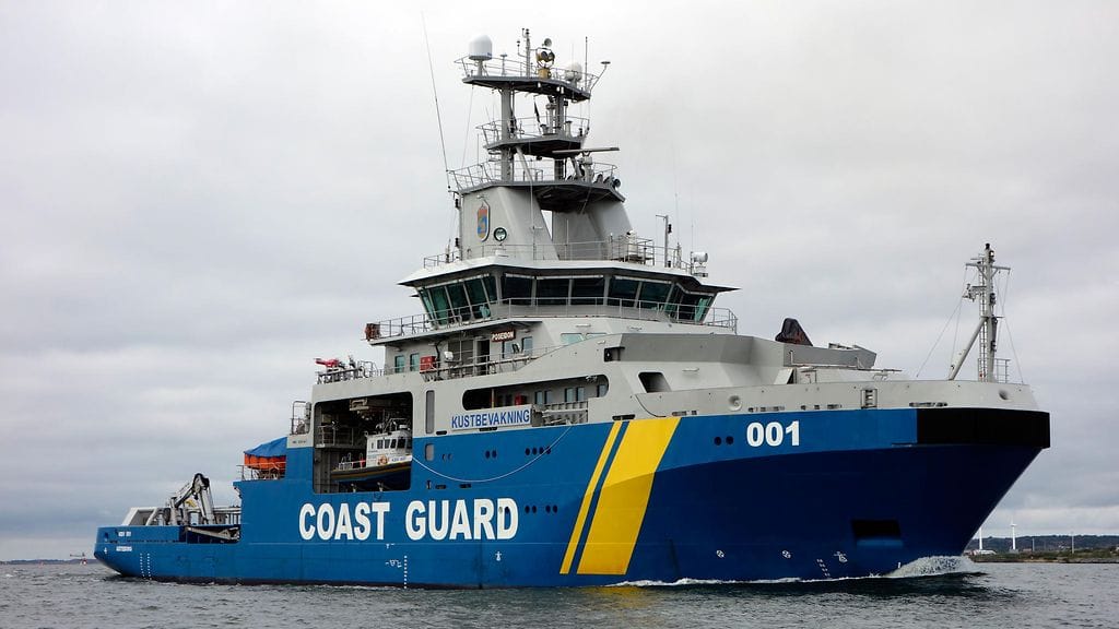 Kuvituskuvassa on Ruotsin rannikkovartioston alus Poseidon.