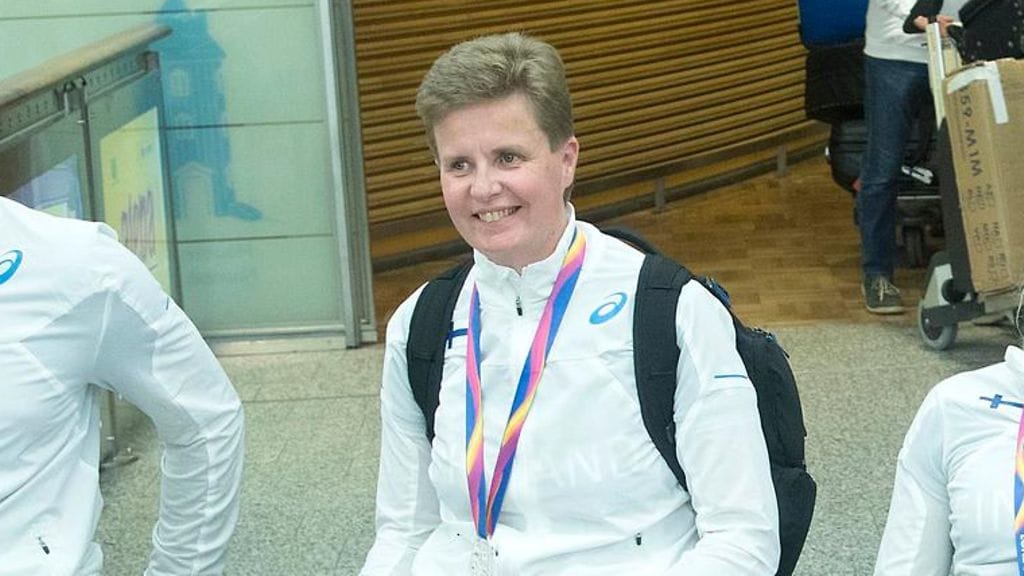 Marjaana Heikkinen voitti Berliinissä EM-kultaa keihäänheitossa.