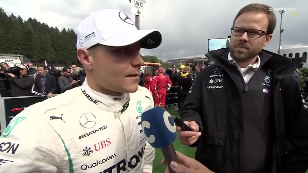 Valtteri Bottas oli yllättävän kuvion keskellä Belgian GP:n aika-ajoissa.