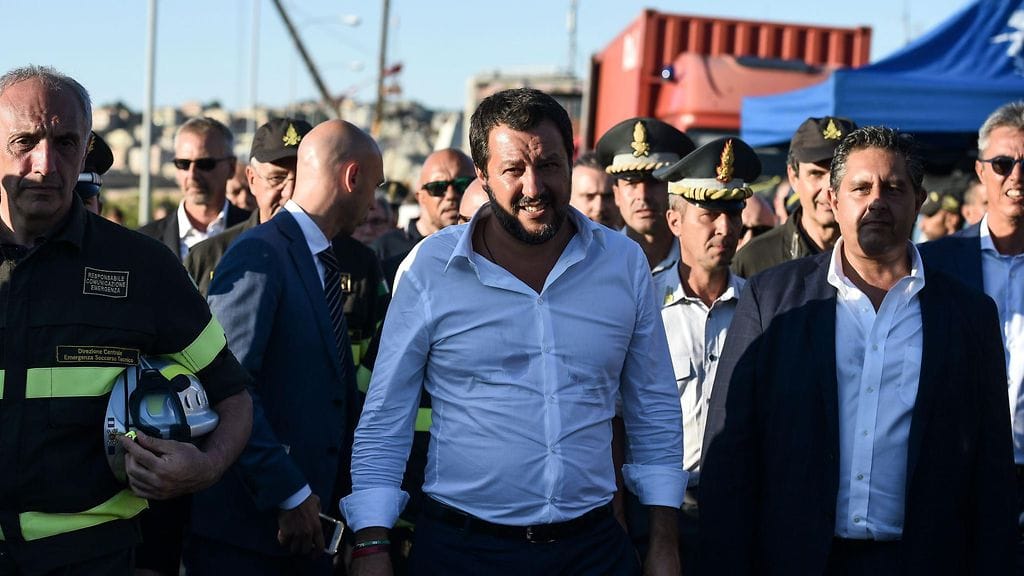 Italian sisäministeri Matteo Salvini 15.8.2018.