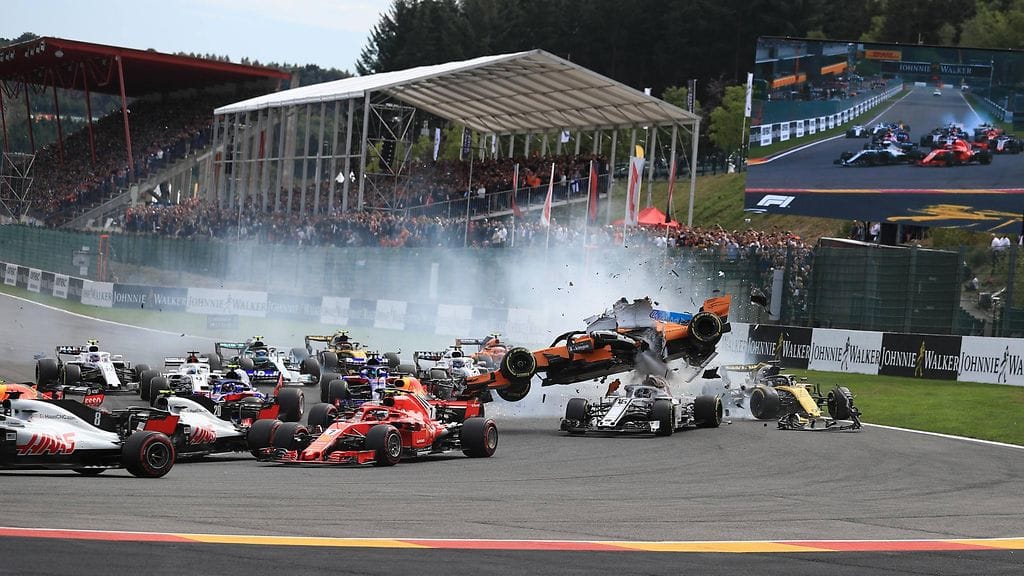 Belgian GP:n lähdössä rytisi ja lujaa.