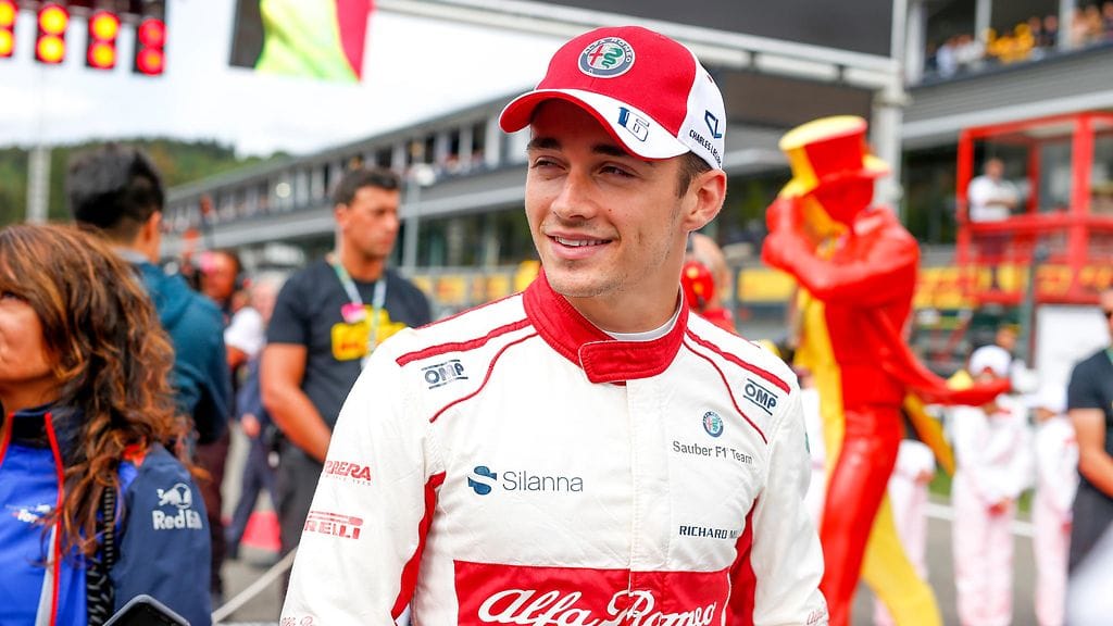 Charles Leclerc pääsi kokeilemaan Ferrarin tämän vuoden F1-autoa.
