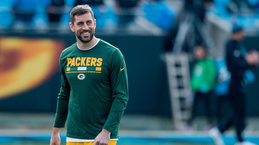 Aaron Rodgers edustaa NFL:n Green Bay Packersiä.