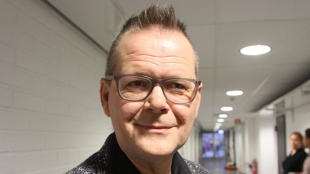 Kari Hotakainen Enbuske, Veitola & Salminen -kuvauksissa 30. elokuuta 2018.