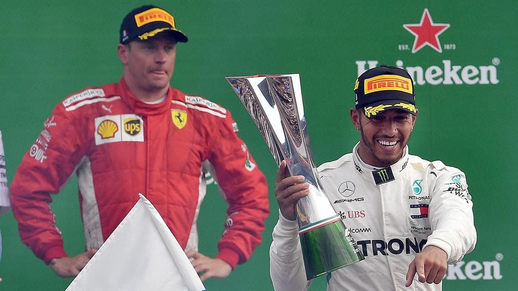 Kimi Räikkönen ja Lewis Hamilton