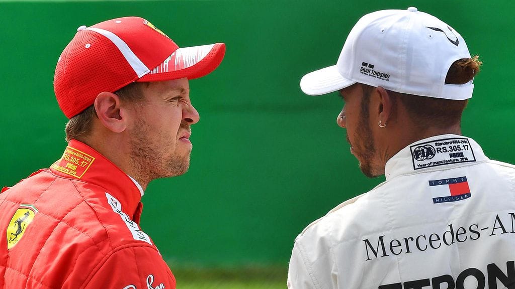 Sebastian Vettel ja Lewis Hamilton