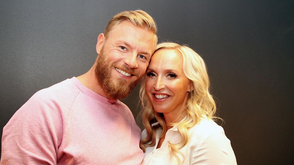 Vasta-avioituneet Juha ja Jutta Rouvinen kuvattuna MTV:n studiolla 6. syyskuuta 2018.