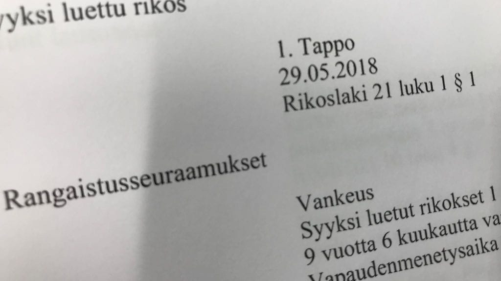 Mies tuomittiin teosta yhdeksän vuoden ja kuuden kuukauden vankeuteen.