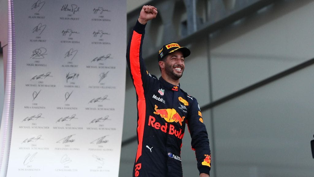 Daniel Ricciardo on voittanut tällä kaudella yhden osakilpailun.