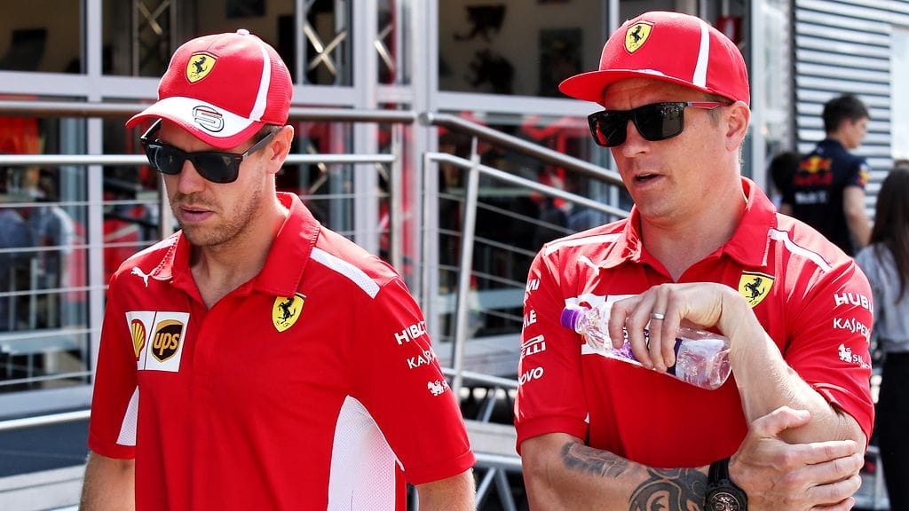 Sebastian Vettel ja Kimi Räikkönen