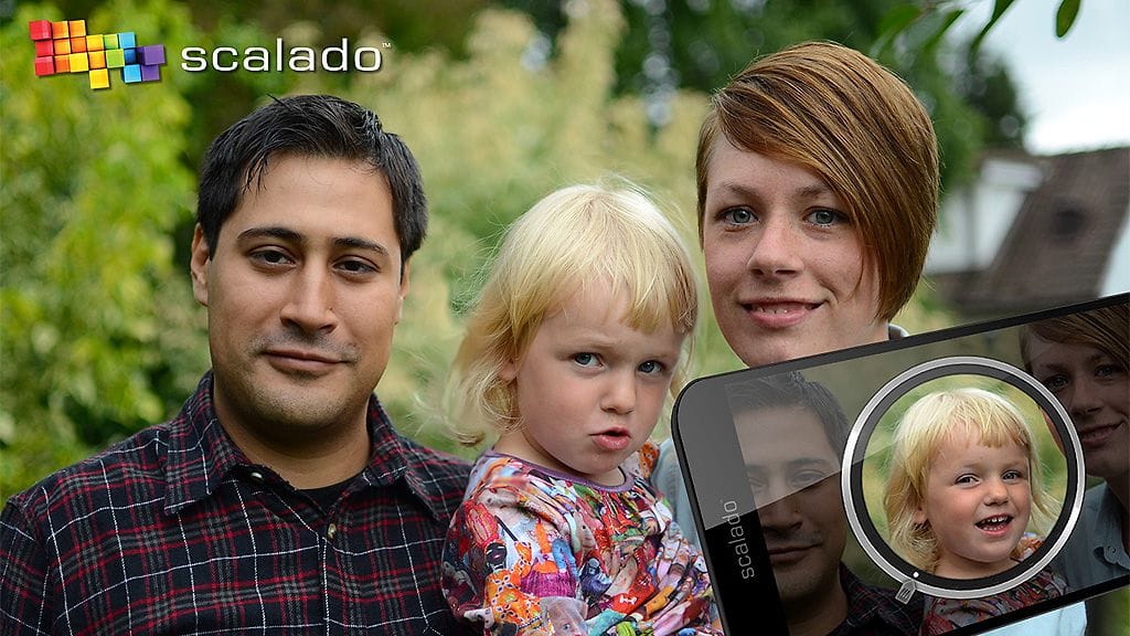 Scaladon tekniikalla ryhmäkuva muodostuu useasta kuvasta.