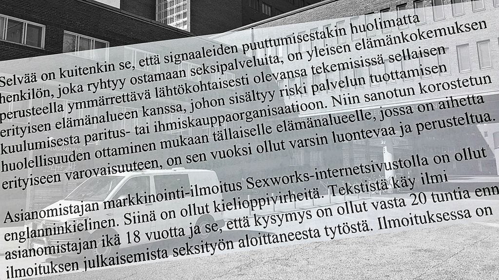 Helsingin käräjäoikeus antoi jutussa päätöksen maanantaina.