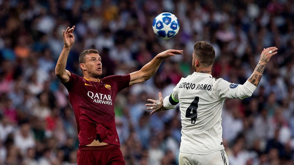 Ramos taisteli keskiviikkona pääpalloista usein Edin Dzekon kanssa.