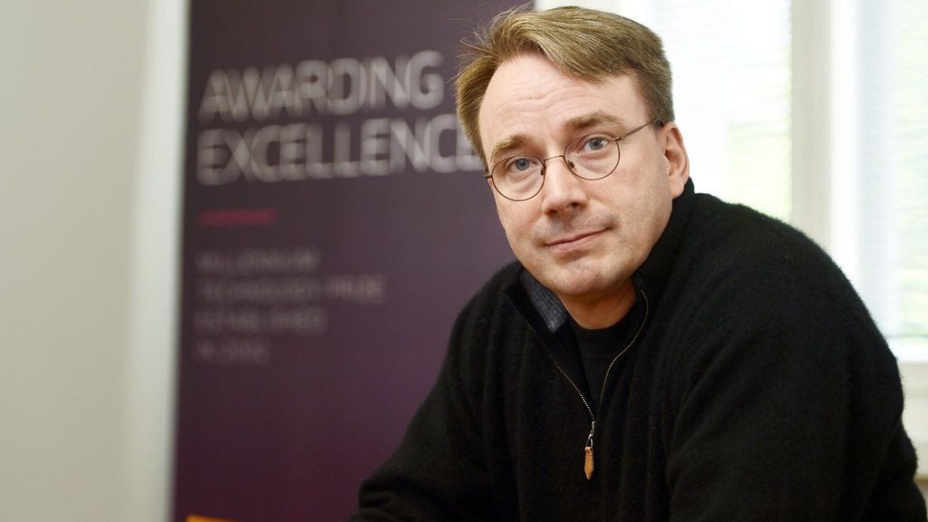Linux-käyttöjärjestelmän kehittäjä Linus Torvalds.