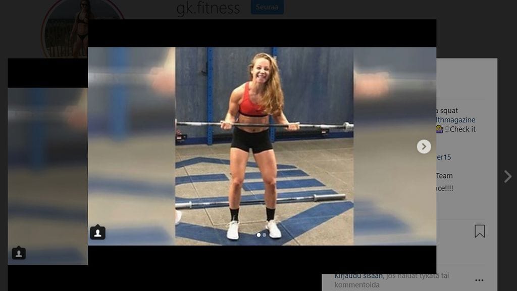 Gabrielle Kassel kertoo, miten yhdeksän viikon kyykkääminen muutti hänen elämäänsä – ja takapuoltaan! Kuvan lähde Instagram